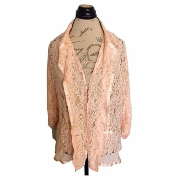 Changes Boutique Lace Top Cardigan Bridal Wedding guest Mom - Picture 1 of 12